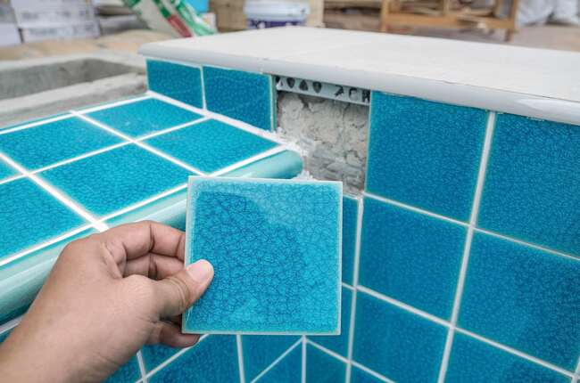 revetement mosaique carrelage mini piscine