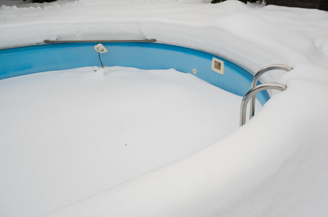 piscine en hiver