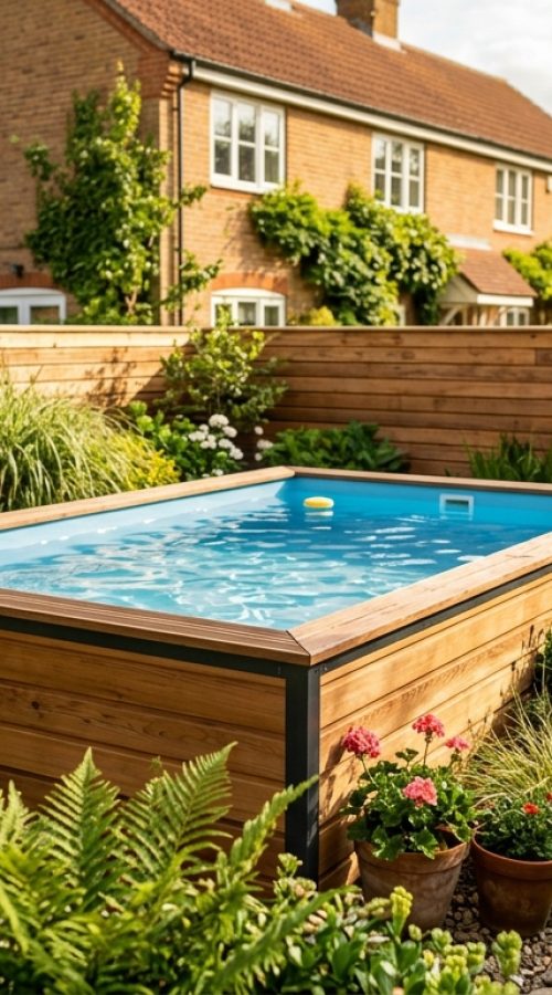 pose mini piscine bois hors sol
