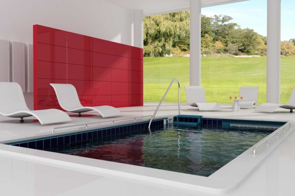 realisation piscine interieur carree